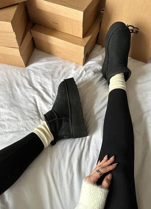 Уггі угги уги угі ugg premium ultra mini platform black9 фото