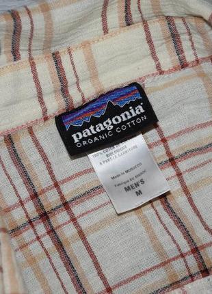 Мужская рубашка в клетку patagonia (organic cotton)5 фото