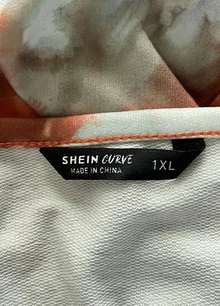 Shein curve кроп топ длинный объемный рукав оранжевый омбре кофтина9 фото