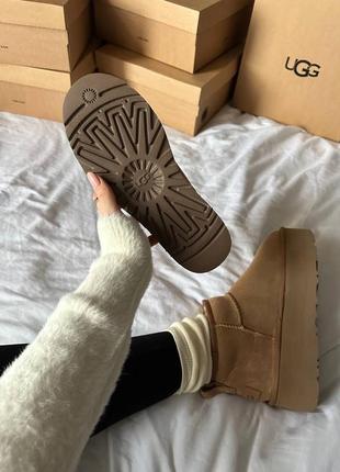 Ugg premium ultra mini platform beige3 фото