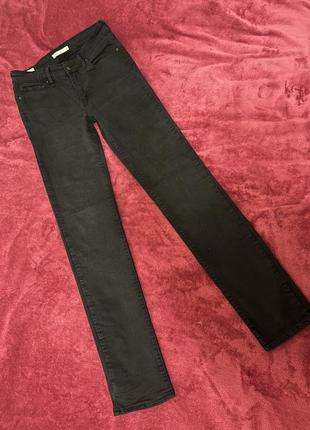 Levis 712 slim оригинал джинсы черные средняя посадка р. 296 фото