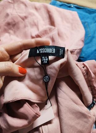 Missguided ромпер комбінезон комбез рожевий пудровий з вирізом на спині новий6 фото