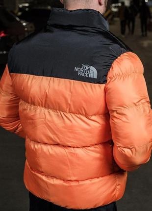 Куртка мужская зимняя the north face - оранджевый2 фото