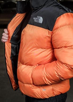 Куртка мужская зимняя the north face - оранджевый3 фото