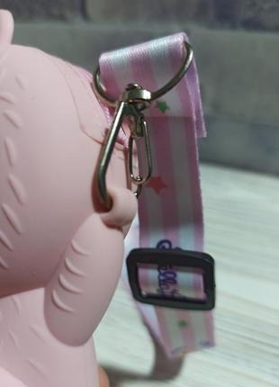 Детская силиконовая сумочка зайка, подарок дочурке девочке ребенку, розовая, сумка резиновая5 фото