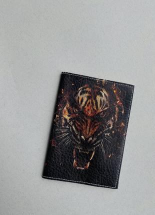 1+1=3 на все!!! шкіра  обкладинка обложка на паспорт книжку, закордоний , біометричний тигр