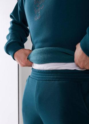 Мужской спортивный костюм на флисе с принтом тигра худи оверсайз брюки family look...