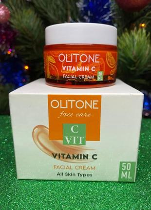 Осветляющий и антивозрастной крем для лица с витамином с olitone, 50 мл2 фото