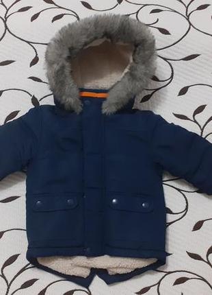 Куртка зимняя на мальчика 6-9 месяцев, фирмы primark