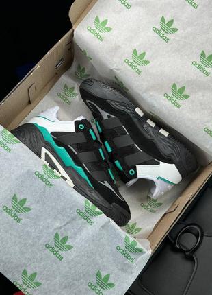 Женские кроссовки адидас adidas originals niteball new black green9 фото