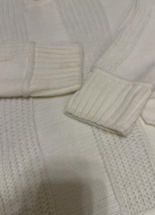 Белый свитер шерсть scn sportswear5 фото
