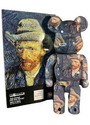 Колекційна іграшка van gogh із серії bearbrick 28 см на подарунок