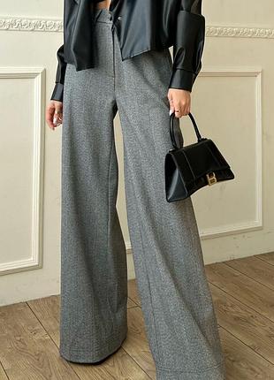 Теплые брюки палаццо