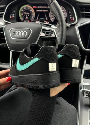 Женские кроссовки найк nike air force 1 low x tiffany&co black mint5 фото