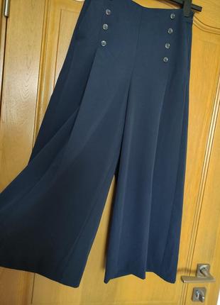 Кюлоты со складками, юбка-шорты, широкие бриджи, юбка шорты широкие