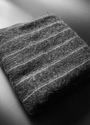 Стильное серое пончо накидка из шерсти альпаки peru4 фото