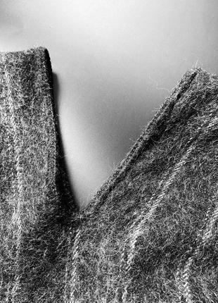 Стильное серое пончо накидка из шерсти альпаки peru7 фото