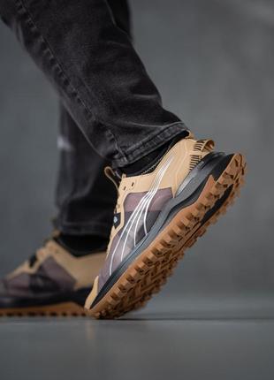 Мужские кроссовки puma voyage nitro gtx running trail shoes brown коричневые5 фото