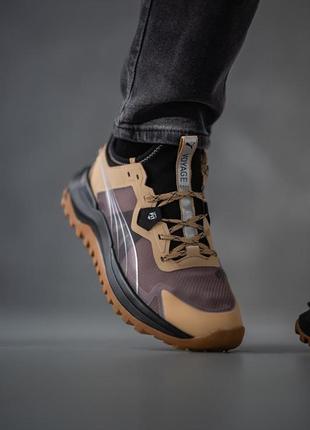 Мужские кроссовки puma voyage nitro gtx running trail shoes brown коричневые7 фото