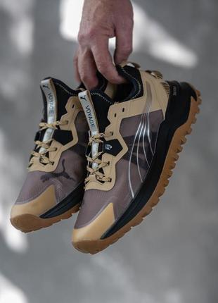 Чоловічі кросівки puma voyage nitro gtx running trail shoes brown коричневі