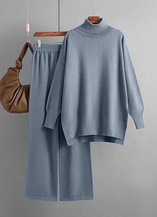 Костюм із штанами кльош ангора двостороння