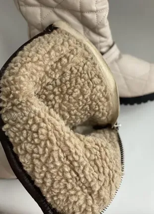 Молочні зимові чоботи з натуральної шкіри4 фото