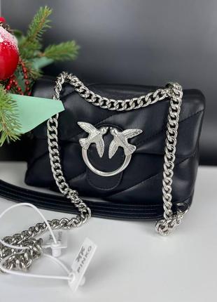 Сумка pinko міні м'яка шкіра натуральна люкс