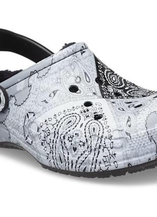 Сабо crocs baya printed lined, w7, w92 фото