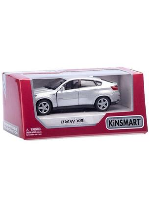 Металлическая машинка kinsmart bmw x6 серебристая kt5336w