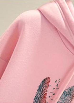 Толстовка, кофта свитшот розового цвета на флисе2 фото