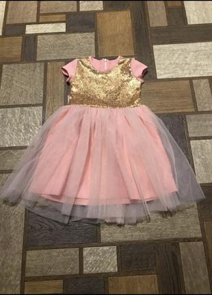 ‼️розпродаж‼️плаття персикове паетка