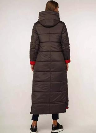 Жіноче довге пальто пуховик великі розміри 44-58 розміри різні кольори3 фото