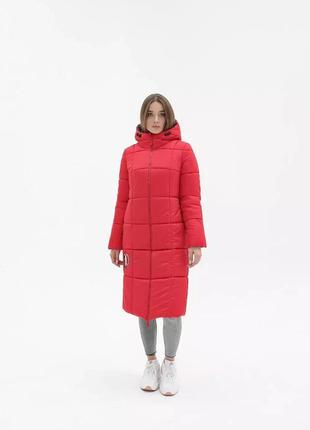 Практичный женский пуховик пальто средней длины большие размеры 44-54 размеры разные цвета4 фото