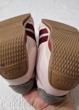 Женские шикарные оригинальные кроссовки bally althea sneakers  розовый цвет6 фото