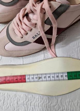 Женские шикарные оригинальные кроссовки bally althea sneakers  розовый цвет8 фото