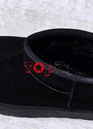 Уггі жіночі зимові короткі чорні, міні уги на платформі, угги женские зимние короткие черные