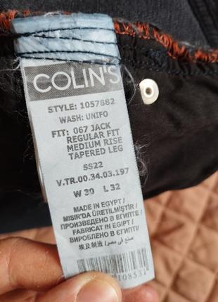 Мужские классические джинсы colin's jack синие зауженные снизу 30/329 фото