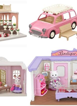 Sylvanian families silvanian family calico critters сільванія магазин бутік сім'я кухня кімната меблі туалет ванна