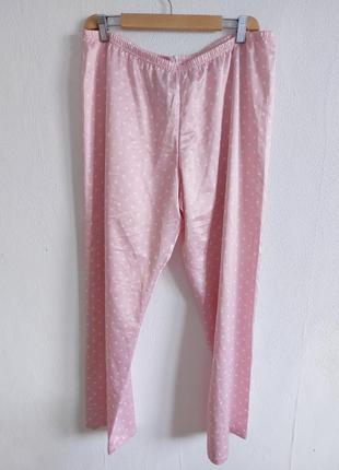 Атласные штаны пижама для дома в горошек