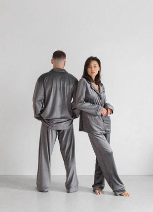 Чоловіча велюрова піжама. тепла чоловіча піжама5 фото