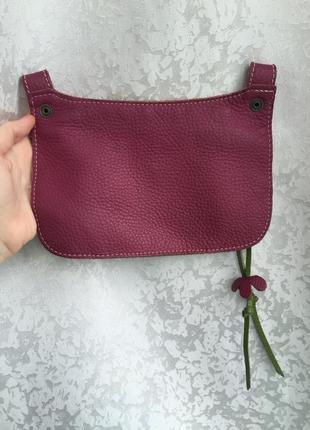 Кожаная оригинальная поясная сумка sofia c., натуральная кожа сумка на пояс косметичка7 фото