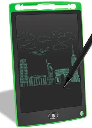 Планшет для малювання кольоровий wellywell графічний з lcd екраном 10" - br-132, зелений