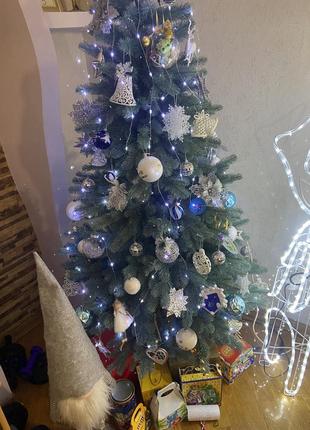 Голуба елка 180см и олень4 фото