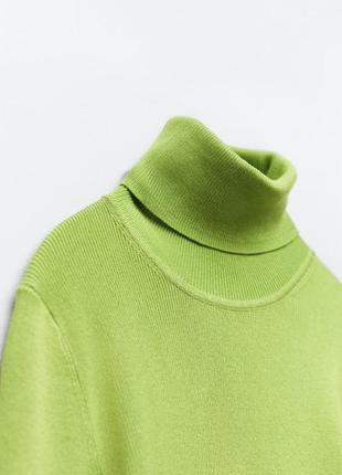 Трендовый базовый трикотажный свитерок, гольф, водолазка от zara. качество и цвет- бомба4 фото