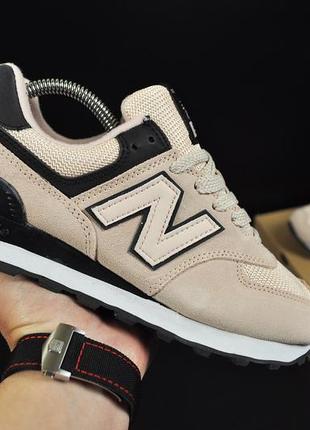 Кроссовки new balance 574 арт 20794 (женские, пудра, нью беленс)