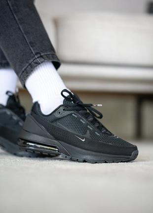 Стильные кроссовки nike air max pulse total black чёрные унисекс 36-45 р