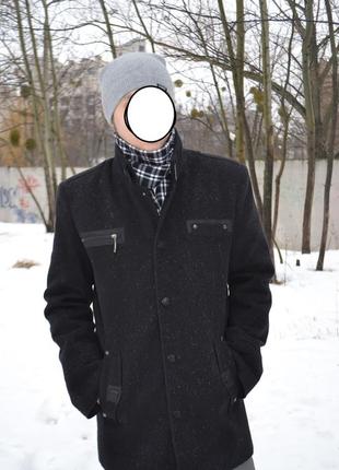 Стильне чоловіче кашемірове утеплене коротке пальто* тренч півпальта *піджак