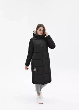 Практичный женский пуховик пальто средней длины большие размеры 44-54 размеры разные цвета5 фото