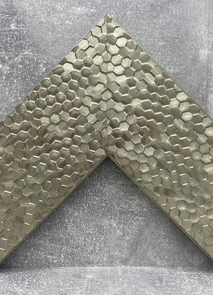 Дзеркало срібне в передпокій 96х96 навісне стильне, квадратне дзеркало в передпокій з...