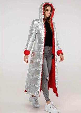 Жіноче довге пальто пуховик великі розміри 44-58 розміри різні кольори4 фото